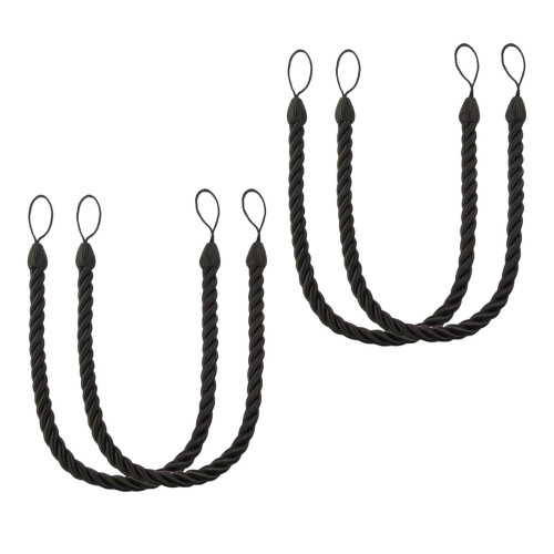 Handwoven Boho Cotton Rope Curtain Tiebacks Pack of 4