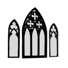 Vintage cathedral window mirror set of 3