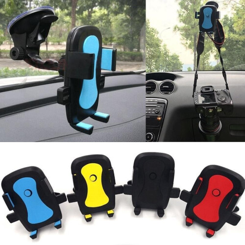 (Yellow)Motorcycle Stand Mobile Phone Fixing Tool Nylon Plastic Material Easy Navigation 2