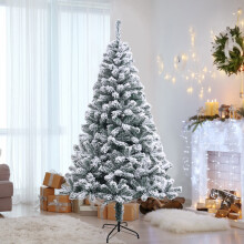 7ft Flocked Artificial Christmas Tree Snow Covered