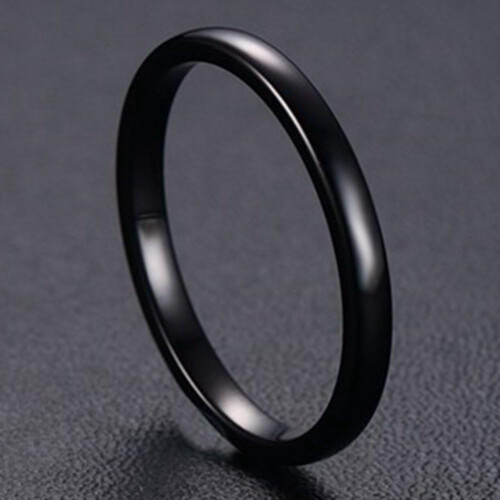 Tungsten Carbide Stackable Ring 2mm Plain Wedding Band 1