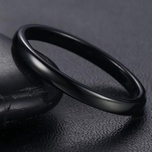 Tungsten Carbide Stackable Ring 2mm Plain Wedding Band 2