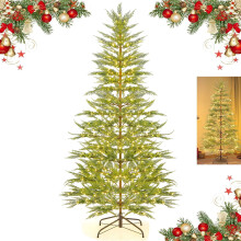 Cypress Christmas Tree with Star Lights Pre-Lit Warm-White