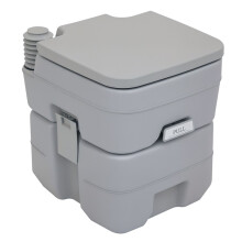 Portable Camping Toilet, 20L with 2 Detachable Tanks, Flush and Double Seal Valve for Outdoor Camping Hiking Travel Caravan