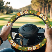 Flower Golf Cart Steering Wheel Cover Universal Fit