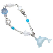 Dolphin Pendant Bracelet Star Beaded Adjustable Chain