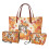 Cat Pumpkin Maple Leaf PU Leather Satchel Set with Makeup 1