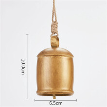 Metal Christmas Hanging Bells Rustic Brass Cow Bell with
