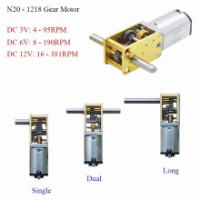N20 Gear Motor DC3V-12V Single/Dual/Long Shaft 4-381RPM