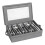 2X Silverware Box,Flatware Organizer with Zipper Lid, 5 Compartment Cutlery Case with Adjustable Divider and Handle 3