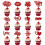 Glitter Red Valentine Cupcake Toppers 24 pcs 7
