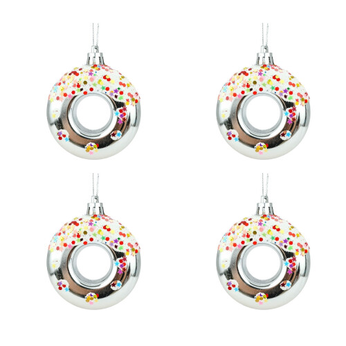 Plastic Star Tree Topper with Donut Candy Ornament 1 Piece 1