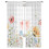 Sheer Curtains Rustic Pink Yellow Floral Grey Plaid Voile 7