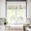 Floral Kitchen Curtains Set Green Blue Pink 3-Piece 4