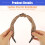 Leopard Headband Top Knot Elastic Caramel 5