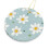 White Ceramic Daisy Ornament Vintage Wildflower 1 8