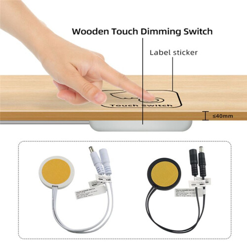 Wood Panel LED Touch Sensor Dimmer  Hidden  Touch  for LED Strip Black 1