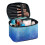 Polyester Makeup Bag with Brush Compartments Blue Glitter 1