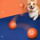Self-Moving Pet Toy Ball with Tail USB Rechargeable 2-Speed 1