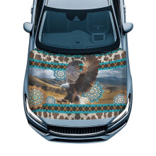 Bald Eagle Aztec Hood Cover Portable Tear-Resistant 1