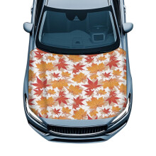 Maple Leaf Car Hood Cover Elastic Bonnet Protector for Most
