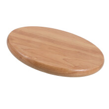 Beige wooden round stool seat replacement for metal chairs