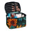 Portable cosmetic bag with floral pattern and zipper 1