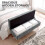 Homcom HOMCOM Storage Ottoman, Chenille Ottoman Storage Box, Grey 4