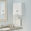 Homcom HOMCOM Wall Mount Medicine Cabinet with Key Lock and 2 Doors, White 8