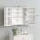 Homcom HOMCOM Wall Mount Medicine Cabinet with Key Lock and 2 Doors, White 9