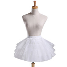 Vintage Multilayer Pleated Tutu Skirt Polyester