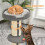91cm Cat Tree, Cat Tower with Scratching Post, Bed, Perch, Removable Cushion for Indoor Kittens, Grey 8