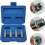 4 Pieces Stud Extractor Set Broken Stud Remover 1/4 Drive Socket Screw Extractor Installer Kit for Auto Repair 3