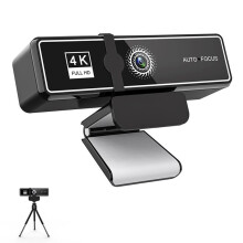 Cámara de Computadora de Alta Definición 4K Transmisión en Vivo en Red Videoconferencia de Alta Definición Cámara USB Negra