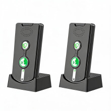 Wireless Intercom System for Elderly Black 2-Pack