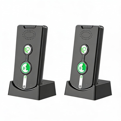Wireless Intercom System for Elderly Black 2-Pack