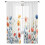 Sheer Curtains Voile Light Filtering 52x108 in Blue Red 7