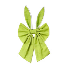 Easter Bunny Ear Bow Decor Green Fabric 15.74 Inch