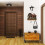 Wall Hooks Wooden Cottage Style Key Hanger Set 2