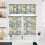 Blue Lemon Tile Kitchen Curtains and Valance Set 2 pcs 1