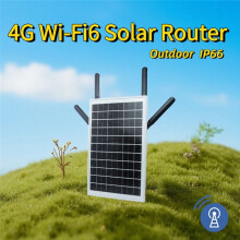 12W 18000mAh Solar Powered 4G LTE WiFi Router with SIM Card Slot Outdoor Wireless Router Waterproof 4G LTE Modem Router