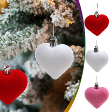 Heart Ornaments Red Pink White 24 Pieces