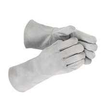 Flame Resistant Leather Welding Gloves Unisex Long Sleeve