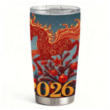 Holiday Horse Stainless Steel Insulated Tumbler with Lid 20