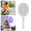 Electric Fly Swatter Mesh Racquet White USB Rechargeable 2