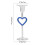 Blue Heart Glass Candlestick Holder 1 Piece 3