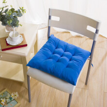 Square Bar Stool Cushions Cotton Blue 16x16in 2pcs