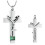 Birthstone Cross Urn Necklace for Cremation Ashes Keepsake 1