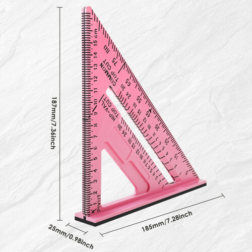 Woodworking Triangle Ruler Plastic Carpenter Square 12-inch 1