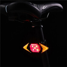 Signal Arrière de Vélo à Lumière Intelligente avec Télécommande, Signal de Tournant, Lampe Arrière USB Rechargeable, Lampe D'Avertissement LED